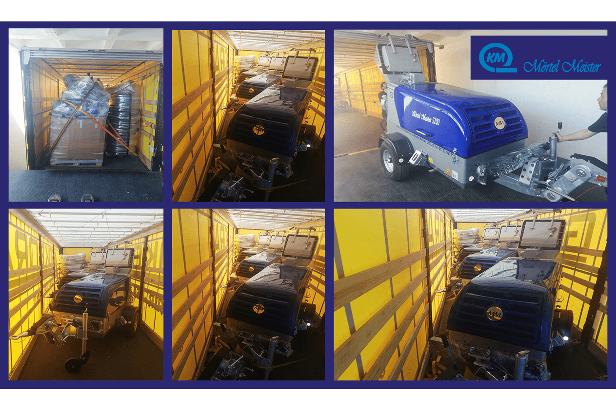 Deep Blue Screed Pumps on the way to Mörtel Meister UK